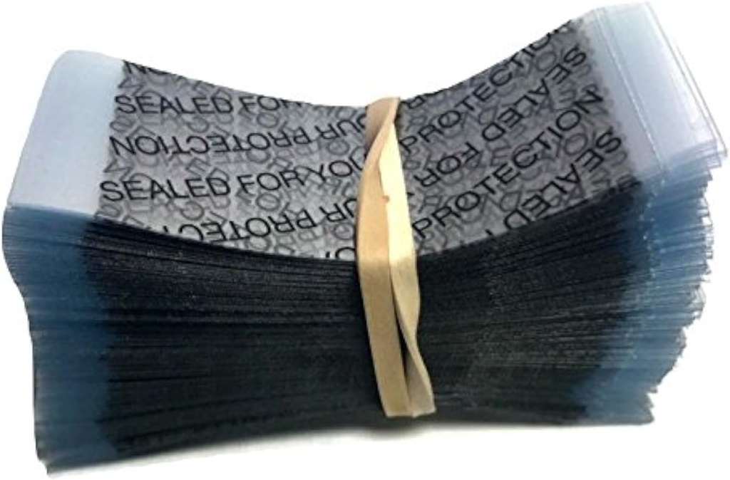 66 x 25 mm Printed Black Perforated Shrink Band for Growler Bottles, Pharmaceutical Bottles, Gallon Jugs, Honey Bottles, and More. [Compatible Diameter: 1 1/2”] - Pack of 250