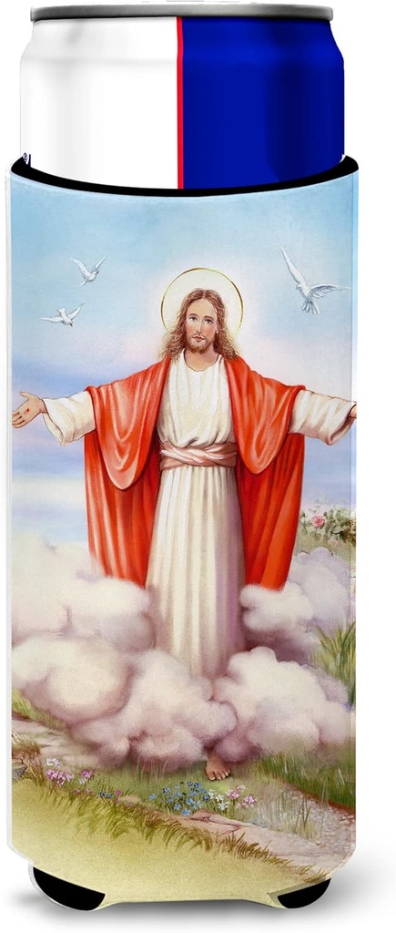 Caroline's Treasures Easter Jesus Is Risen Michelob Ultra Koozies for Slim Cans, Multicolor