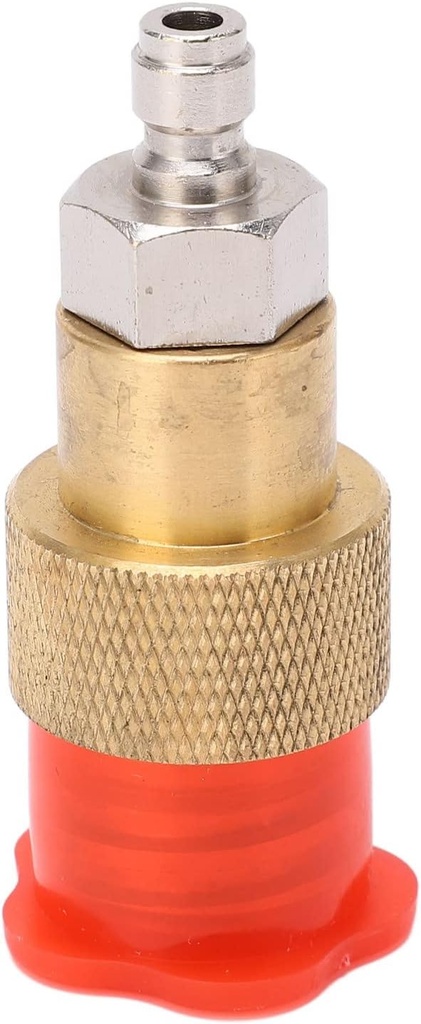 Soda Refill Adapter, CO2 Refill Connector for Soda Machine, Brass TR21 4 Male Thread Connector with Protective Cover, Installation for Quick CO2 Cylinder Refilling Without Leakage