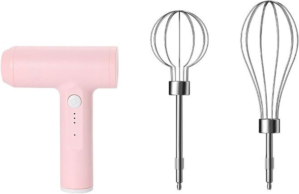Egg Beater Wireless 3 Speed Mini Mixer Electric Food Blender Handheld Mixer Egg Beater Automatic Cream Food Cake Baking Dough Mixer Whisk (Color : High power black) (High Power)