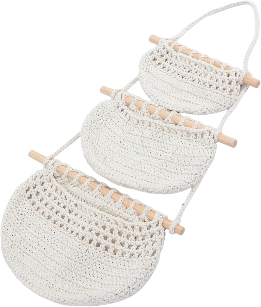 Convenient Hanging Fruit Basket Multi-function Decorative Storage Organizer for Fruits and Vegetables Three Design for Kitchen and Dining Use