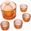 Refineness Sake Set, Glass Sake Cups,Japanese Sake Set,Japanese Tea Cups,Soju Glass,Saki Cup Set,Sake Glasses,Sake Cup Warmer