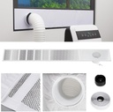 LBG Products Portable AC Window Seal Kit,Double Layer Seal Kit with Mesh Screen,10 x 40~64 Inches Heat Insulation Window Seal Kit for Portable Air Conditioner, Fit for 5" and 5.9" Exhaust Hose