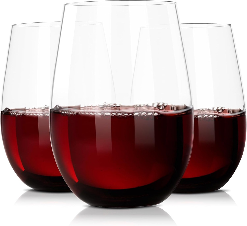 16OZ Disposable Stemless Wine Glasses,20pack Plastic Wine Glasses,Suitable For Wedding Or Party Reusable Shatterproof Recyclable And Bpa-Free,Disposable Wine Cups