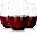 16OZ Disposable Stemless Wine Glasses,20pack Plastic Wine Glasses,Suitable For Wedding Or Party Reusable Shatterproof Recyclable And Bpa-Free,Disposable Wine Cups