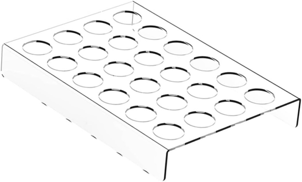 SECFOU 24holes Transparent Acrylic Coffee Capsule Holder Pod Storage Rack for Home Office Easy to Clean Coffee Pod Organizer for and Beans