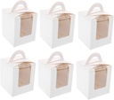 1set Portable Cake Box Muffin Wrapping Containers Window Lightweight Design for Easy Carrying for Desserts Pastries and Treats for Parties and Events