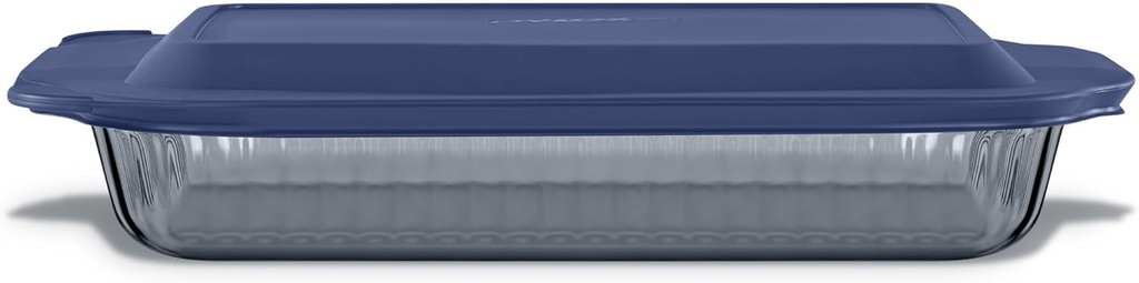 Pyrex Colors Tinted (9x13) Glass Baking Dish with BPA-Free Lid, Oblong Bakeware Glass Pan For Casserole & Lasagna, Dishwasher, Freezer, Microwave and Pre-Heated Oven Safe, Smoke