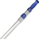 Poolvio 15 FT Telescopic Pool Pole - Adjustable 3 Piece Aluminum Pool Skimmer Pole for Pool Cleaning Skimmer Nets Vacuum Heads & Brushes, Strong Grip & Lock