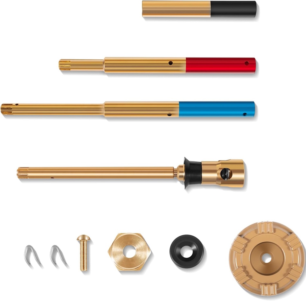 RK-ADJ-PRV Rod Kit Metal Handle, Adjustable Rod with Pressure Relief Valve RK Repair Kit Compatible with Woodford Model 14, 16, 17, 19, 22 and V22