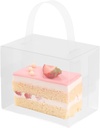 Clear Cake Boxes 50 Pcs Cupcake Treat Boxes with Thickened Cake Boards Transparent Cake Carrier with Lid&Handle CakeGift Favor Box for Wedding Birthday Baby Shower Party (4.72 * 3.94 * 3.15 inch)