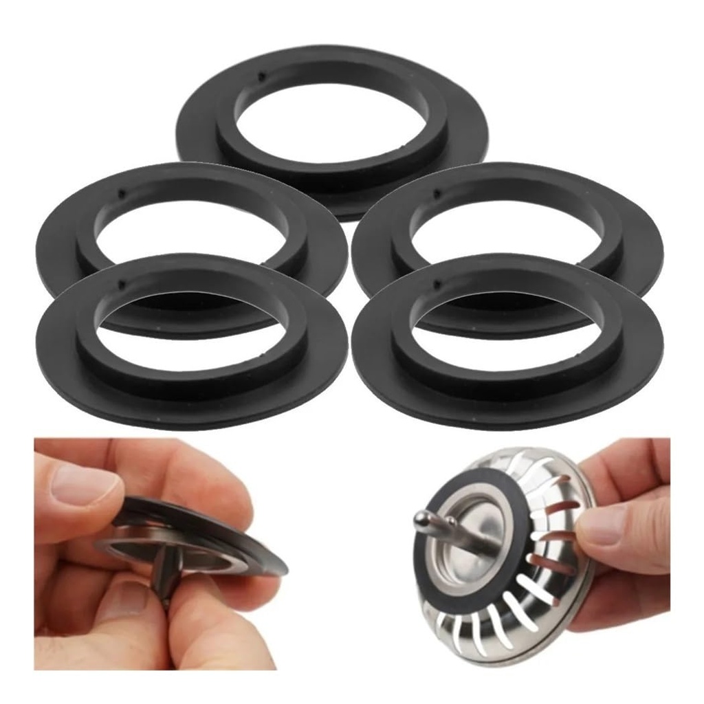 5pcs Rubber Seal Gasket Gasket for Franke Basket Strainer Plug for 78 79 80 82 83mm Kitchen Bathroom Sink Drain Seal Gasket Washers Hardware