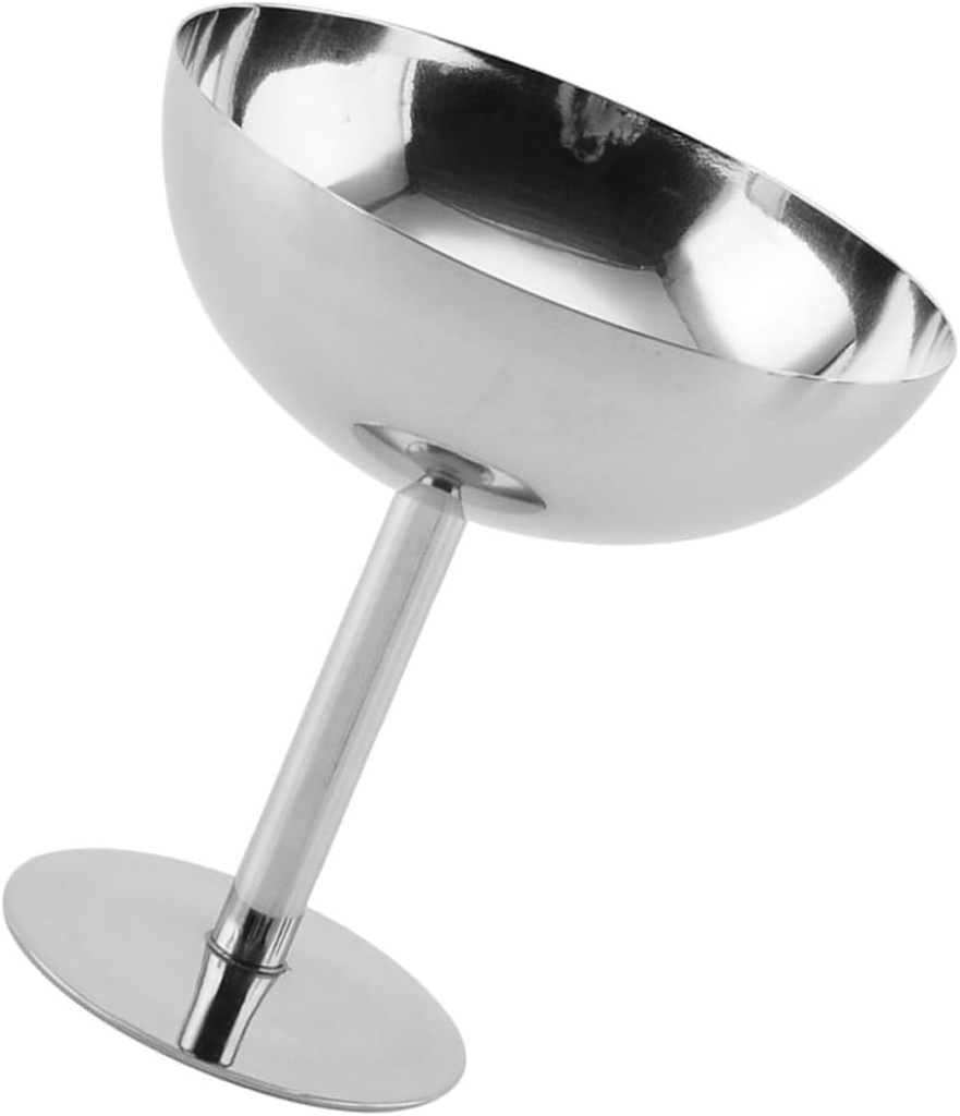 Stainless Steel Dessert Bowl High Base Ice Cream Goblet Multi Use Cup for Pudding Yogurt Smoothies Reusable Smooth Surface Easy to Clean