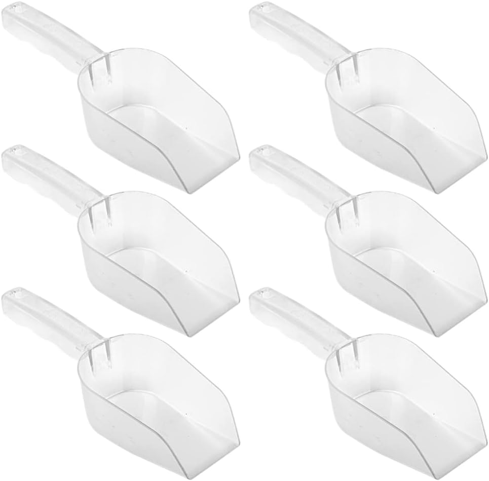 6pcs Multi-use Food Scoop Plastic Scoops for Ice Buckets Flour Rice and More Ergonomic Design for Comfortable Grip and Reduced Hand Fatigue