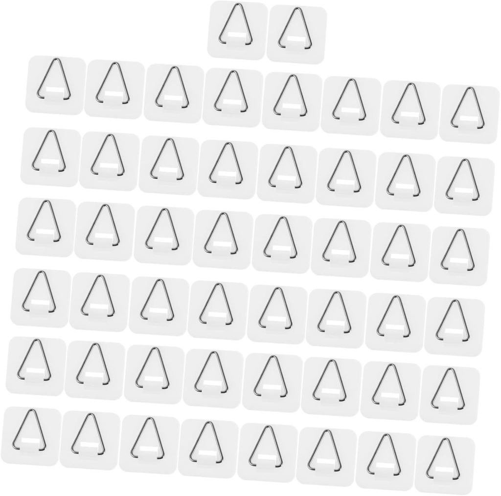 50Pcs Invisible Plate Hangers Small Multi Use Hooks for Vertical Dish Display Plate Holders for Decorative Plates and Space Saving