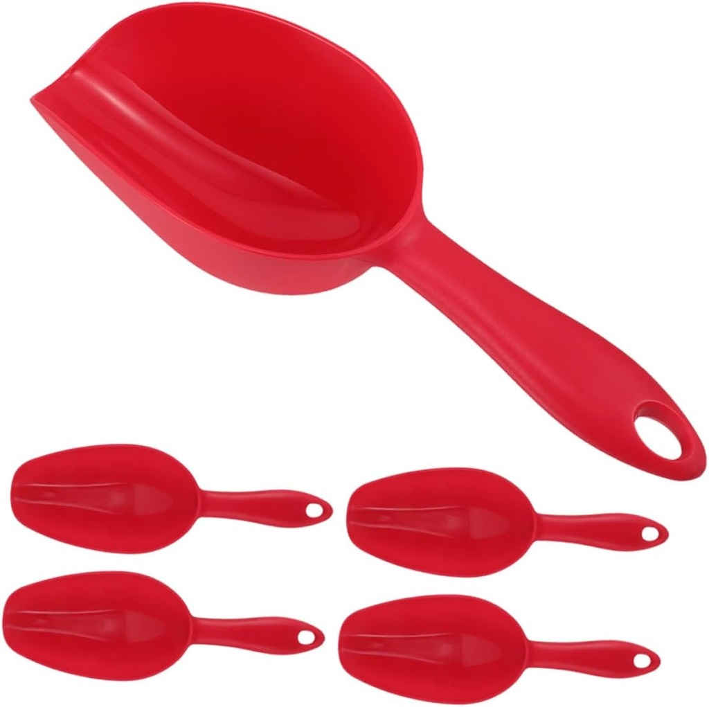 5pcs Multifunctional Grain Shovel for Popcorn Bar Feed Flour Tea Jars Buffet Food Serving Kitchen Spoon Jar Scoop Protein Powder Utility Scoop