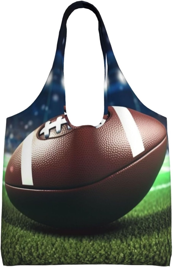 American Football Canvas Tote Bag Reusable Grocery Bags Shopping Bags Large Canvas Bags with Handles