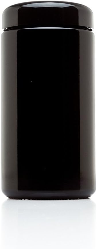 Infinity Jars Classic UV Glass Jar 400ml (13.53 fl oz) Airtight Black Screw-Top Container for Coffee, Tea, Spices, Dried Goods, Kitchen Storage Jar
