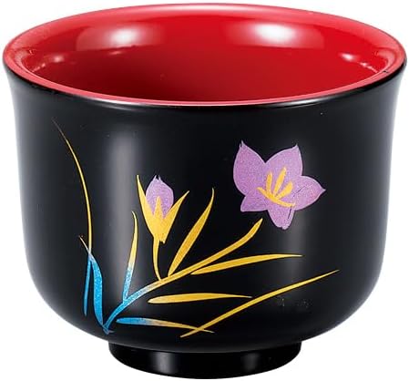 Nakatani Brothers Shokai Yamanaka Lacquerware Guinomi, Four Seasons, Bellflower (Summer) 37-4804