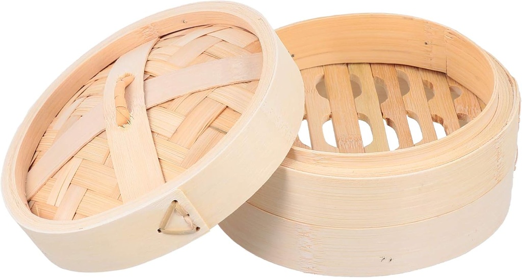 1set Food Steamer with Lid Handmade Dumpling Steamer for Cooking Dim Sum Preserve Nutrients Flavor Fits and Pots