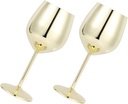 2pcs Unbreakable Stainless Steel Wine Cups Large Stemmed Goblets Cocktail Glasses Bar Goblet for Events