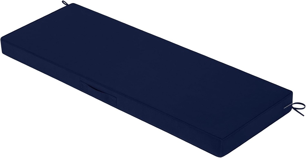 Outdoor Bench Cushion - 48" x 18" x 3" Bench Cushions for Outdoor Furniture, Non-Slip Outdoor Swing Cushions with Removable Cover, Patio Bench Cushion for Backyard Porch Settee (Navy)