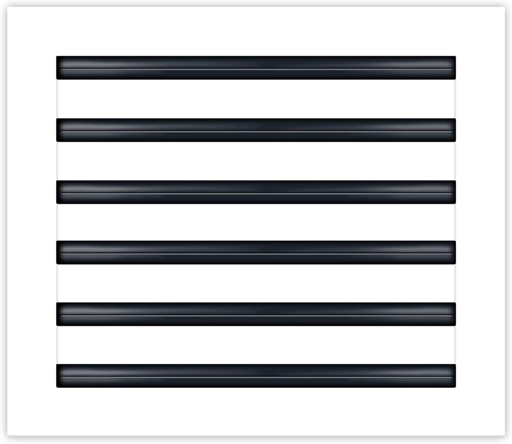 BUILDMART - 14x12 Modern AC Vent Cover - Decorative White Aluminum Air Vent - Standard Linear Slot Diffuser - Heating and Cooling Register Grille for Ceiling, Walls & Floors - Texas Buildmart