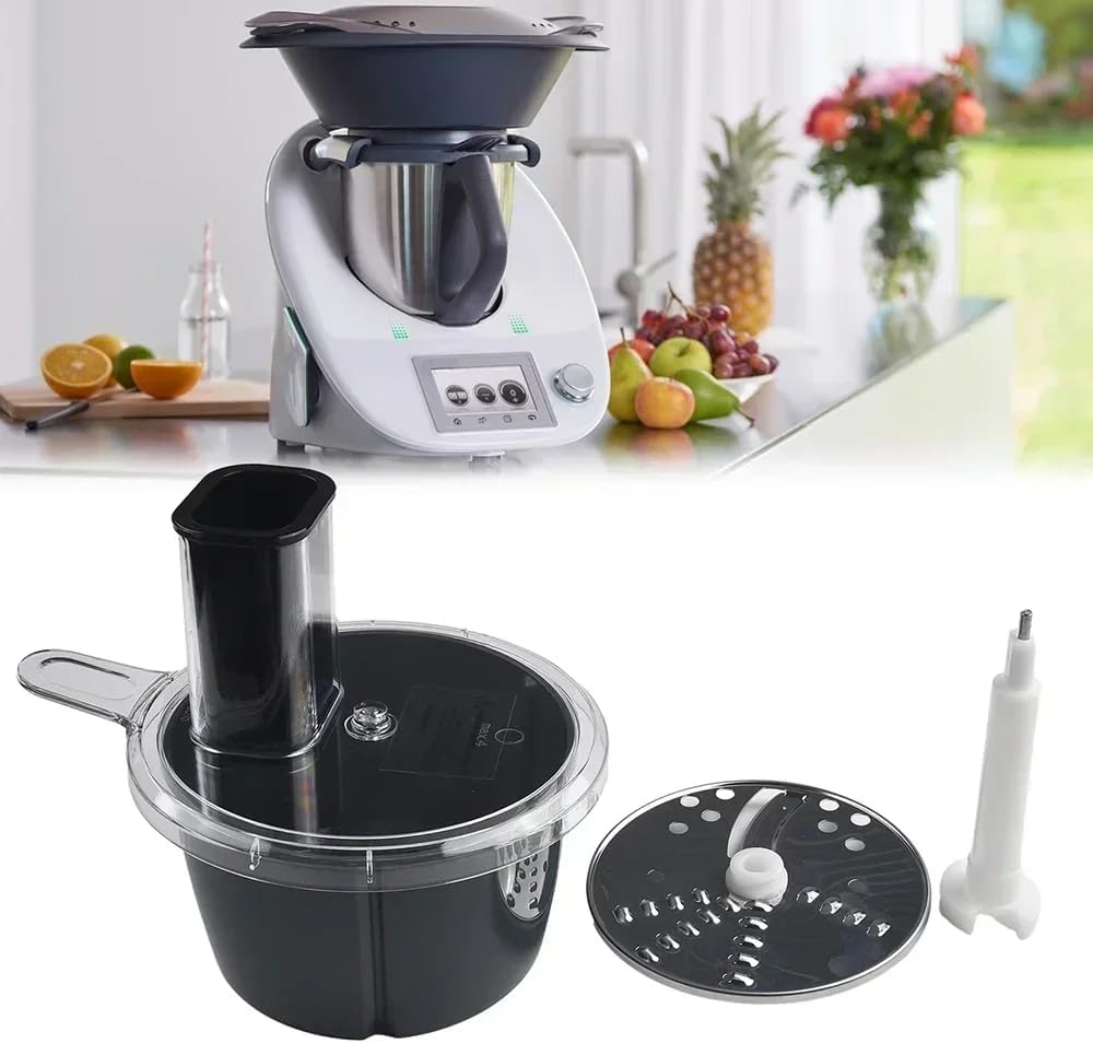 Kitchen Tool Compatible with Thermomix TM6 and TM5 Accessories Vegetable Cheese Cutter for Radish Slicing and Sweet Potatoes Food Processor Container Accessories (Black)