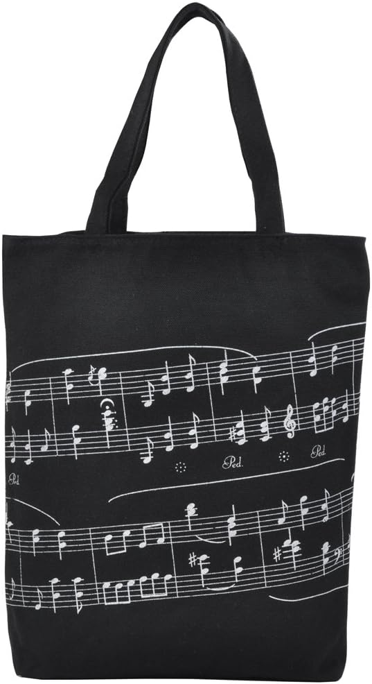 Musical Note Print Tote Bag Fashion Women Handbag Girls Shoulder Storage Bags for Travel Ladies large Capacity Both Sided Print Muisc Clef Theme Shopping Bag