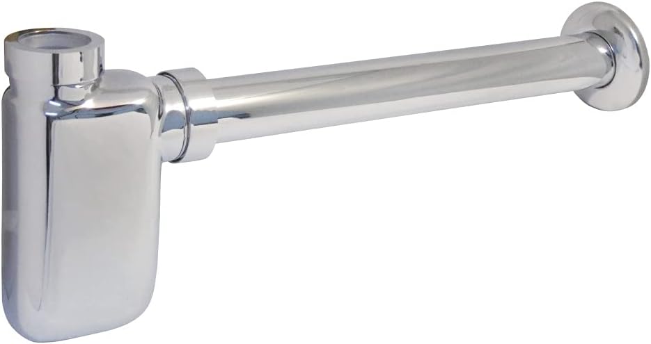 [BRSWIY3QCR5AK2TK] Kingston Brass DD8401 Fauceture Euro Bottle-Trap 12-Inch Vessel Sink Drain, Chrome