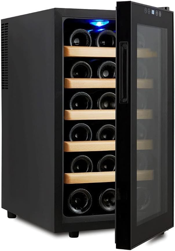 55L Compressor Wine Cooler Refrigerator | Large Freestanding Wine Cellar for Red, White, Champagne or Sparkling Wine | Digital Temperature Control Fridge Stainless Steel