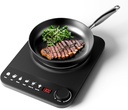 Induction Cooktop Portable, 1300W Mini Stove with 5 Cooking Modes - Easy to Use & 18 Power Levels, Induction Burner with LCD Sensor Touch, Timer for Tiny Kitchen, Apartment, Camping, RV