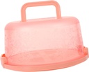 Portable Pink Cake Carrier Box Household Cake Storage Case for Birthday Parties Reusable Baking Tool for Home and Bakery Use