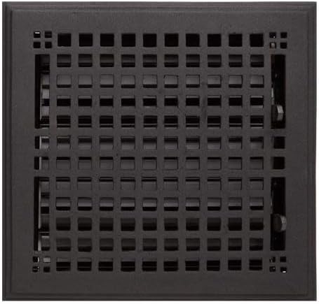 Signature Hardware 302128 Mission Cast Iron Floor Register - 8" x 8"