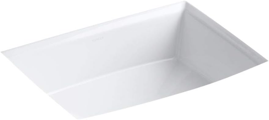 Kohler Archer 19-7/8 in. Rectangle Undermount Bathroom Sink in White with Overflow Drain K-R2355-0