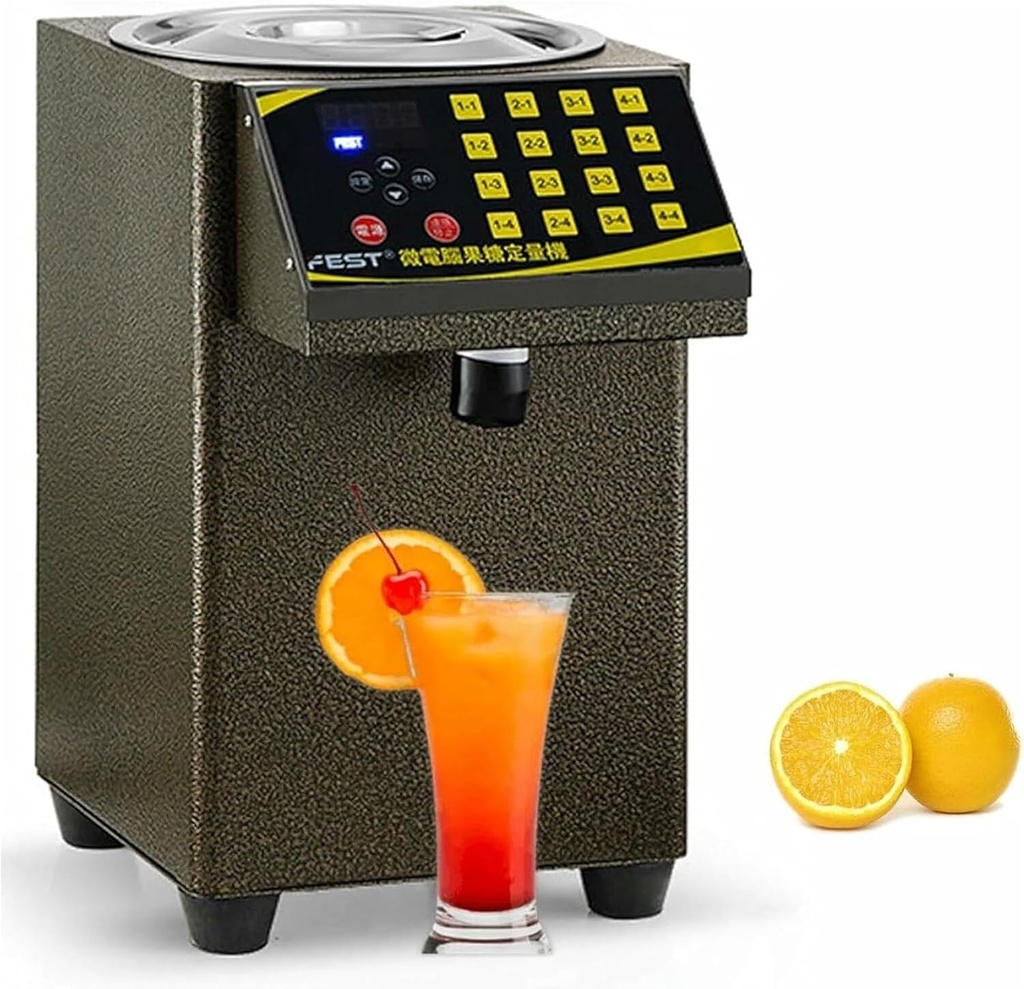 Stainless Steel Fructose Machine, Automatic Syrup Dispenser |8.5 L Fructose Machine, Stainlessteel(Gold)