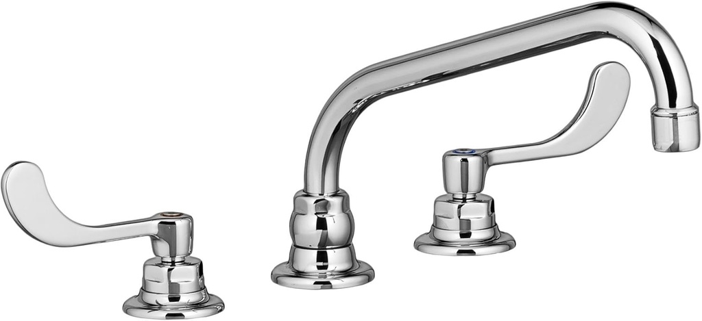 American Standard 6404170.002 Monterrey 8" Widespread Tubular Swivel Spout Kitchen Faucet with Metal Wrist Blade, Polished Chrome