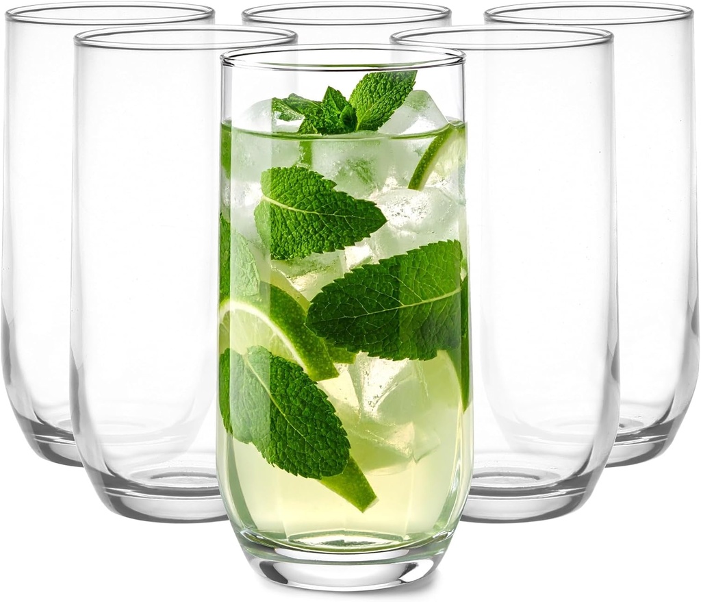 Glasmark Krosno Glasses Set of 6 0.4 Litre Cocktail Glasses Cocktail Drinking Glasses Water Glasses Dishwasher Safe Children's Glasses Small Glasses Juice Glasses 6 x 400 ml