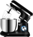 Stand Mixer-5-liter Kitchen Mixer 5Qt 1200W, 6-Speed Tilt-Head Food Dough Mixer, Kitchen Electric Mixer with Stainless Steel Bowl,Dough Hook,Whisk, Beater,Black