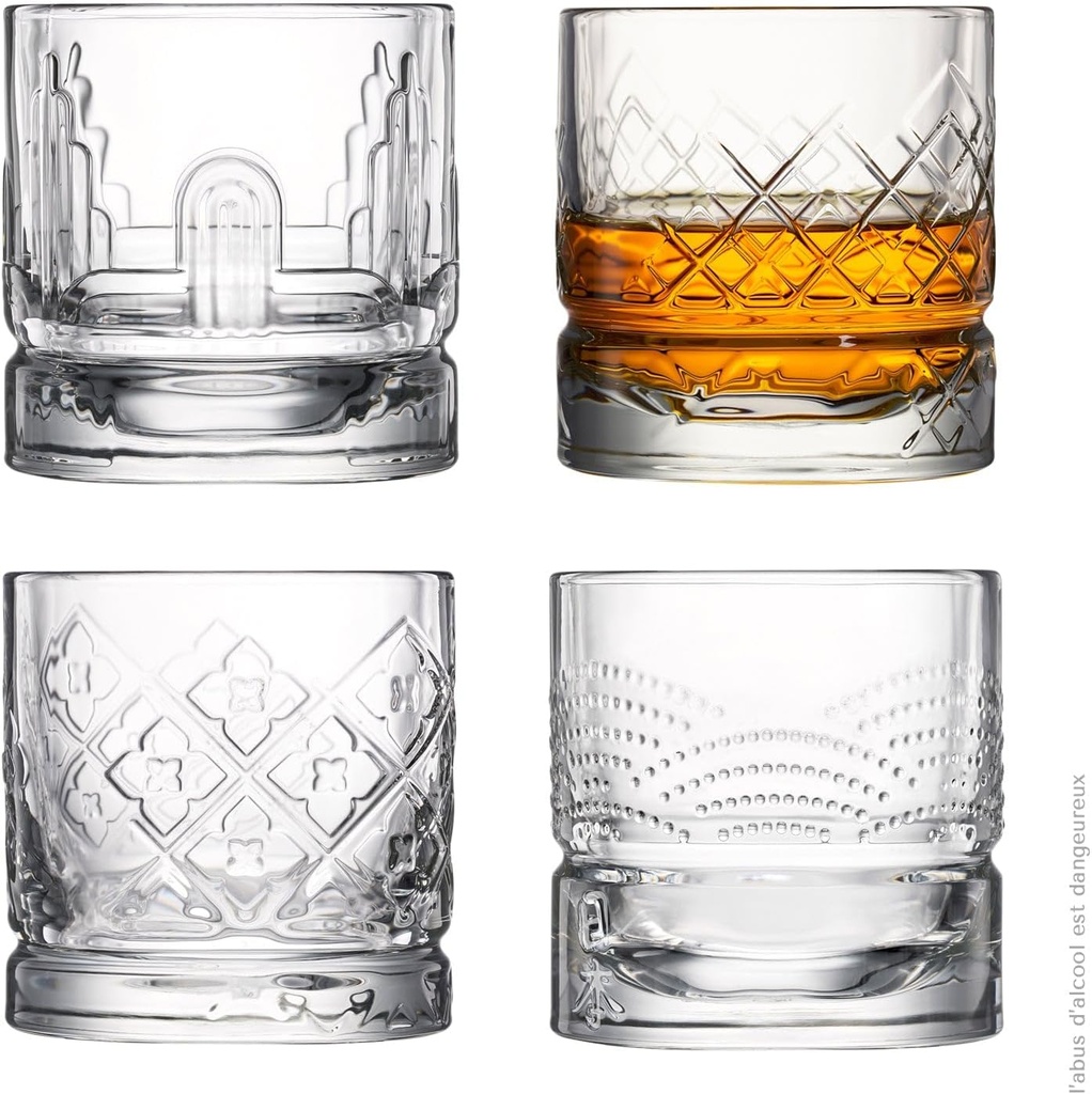 La Rochère Assorted Dandy Whisky Cups X4