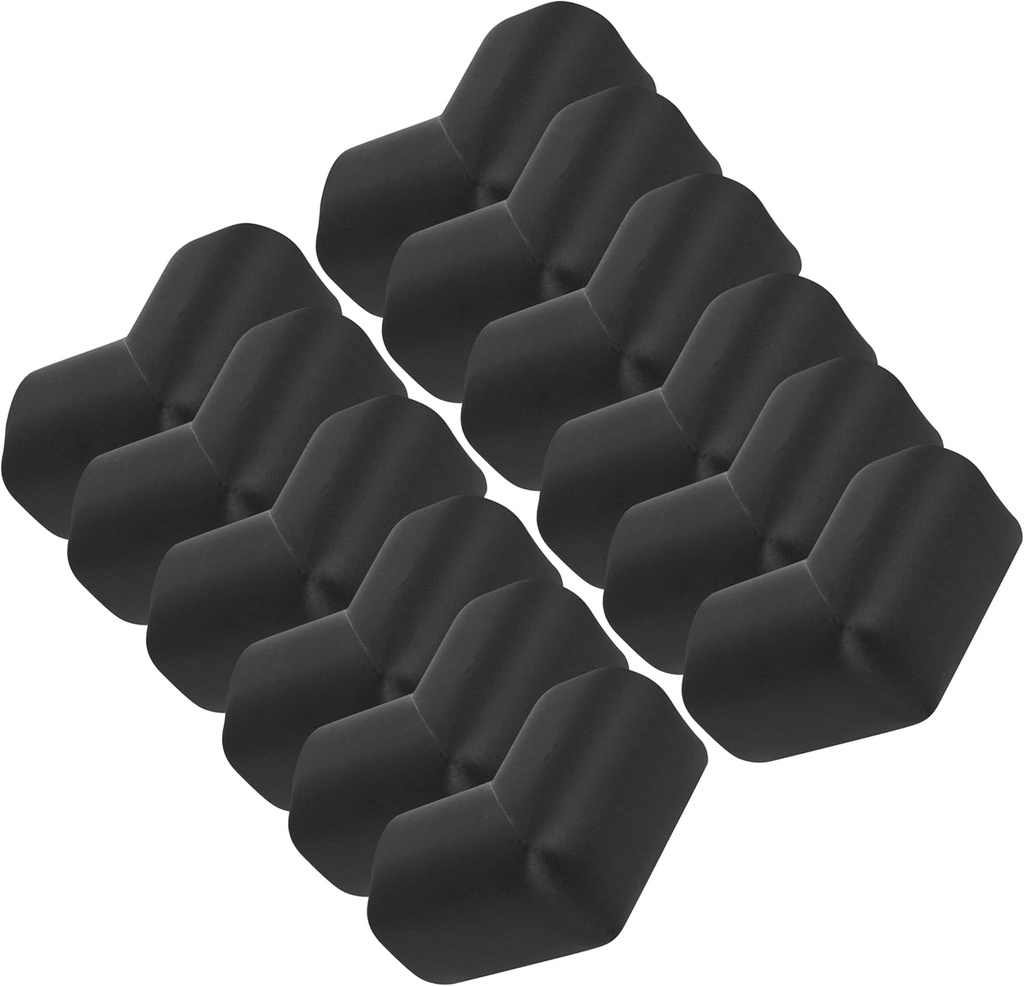 SaiTech IT 12 Pcs Corner Protector for Baby, Heavy-Duty Soft Rubber Foam Furniture Corner Bumper Guards-Black
