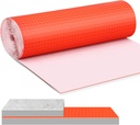 54 Sqft Uncoupling Membrane for Tile 1/8''(3mm) Thick Waterproofing Membrane Crack Prevention Anti Fracture Flooring Underlayment for Bathroom Shower Kitchen Basement (Orange)