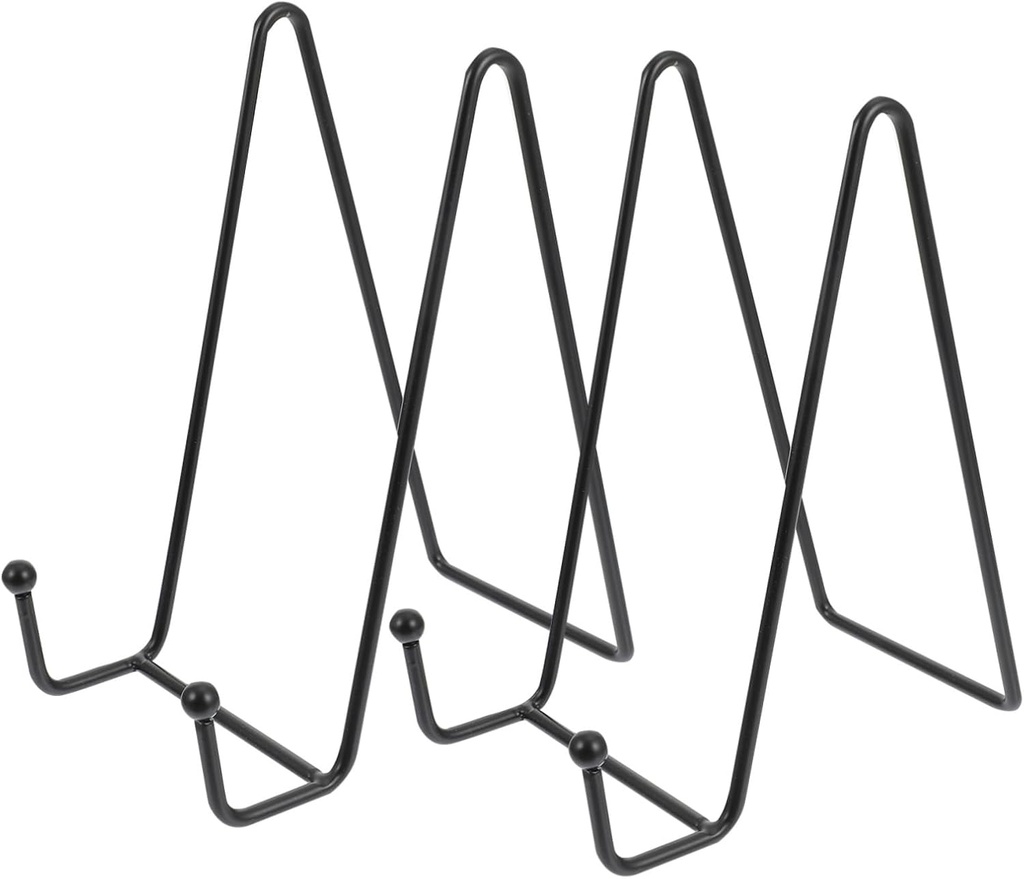 2pcs Plate Display Holder Iron Easel Plate Stand Frame Display Holder Ideal for Artwork Decor