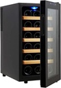 18 Bottle Compressor Wine Cooler Refrigerator Large Wine Cellar for Red, White, Champagne or Sparkling Wine Digital Temperature Control Fridge Stainless Ste