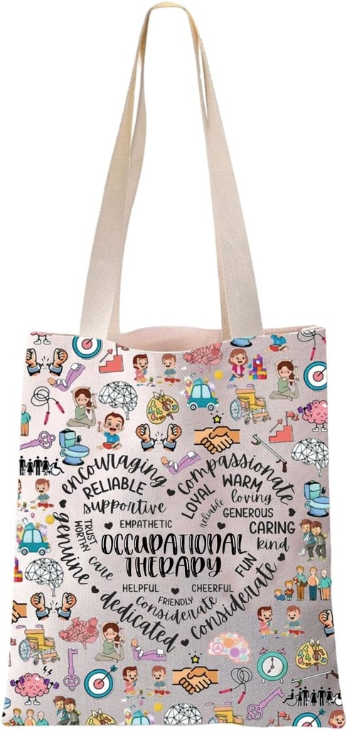 JYTAPP Occupational Therapist Gifts Occupational Therapy Appreciation Canvas Tote Bag OT Therapist Gifts OT Assistant Gift
