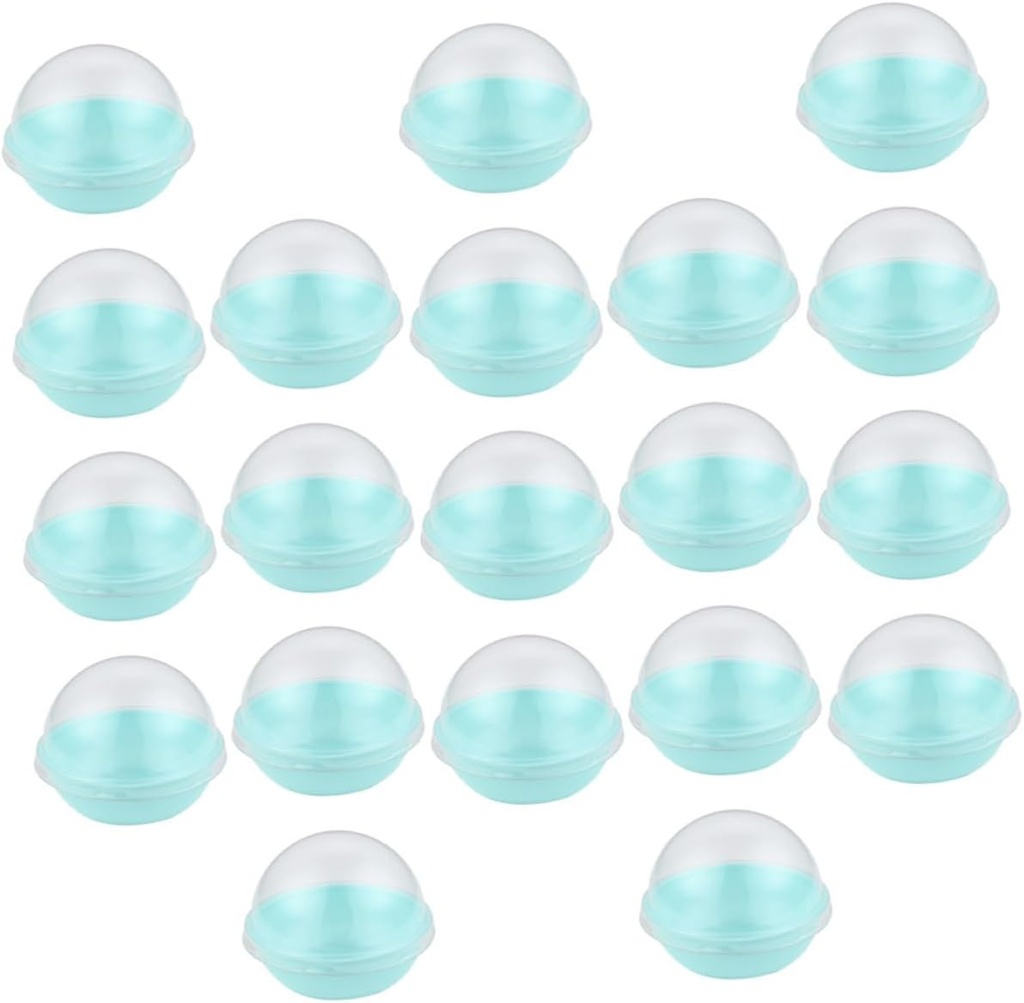 50Pcs Egg-Yolk Puff Box Individual Cupcake Containers Small Dome Dessert Packing Box Lid for Baking Supplies and Party Favors