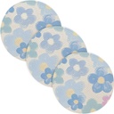 3 Pcs Heat Proof Trivet for Crock Pot 15in Heat Resistant Placemats Bathroom Decor accesorios para mesa de comedor Lovely Blue Oil Painting Flowers
