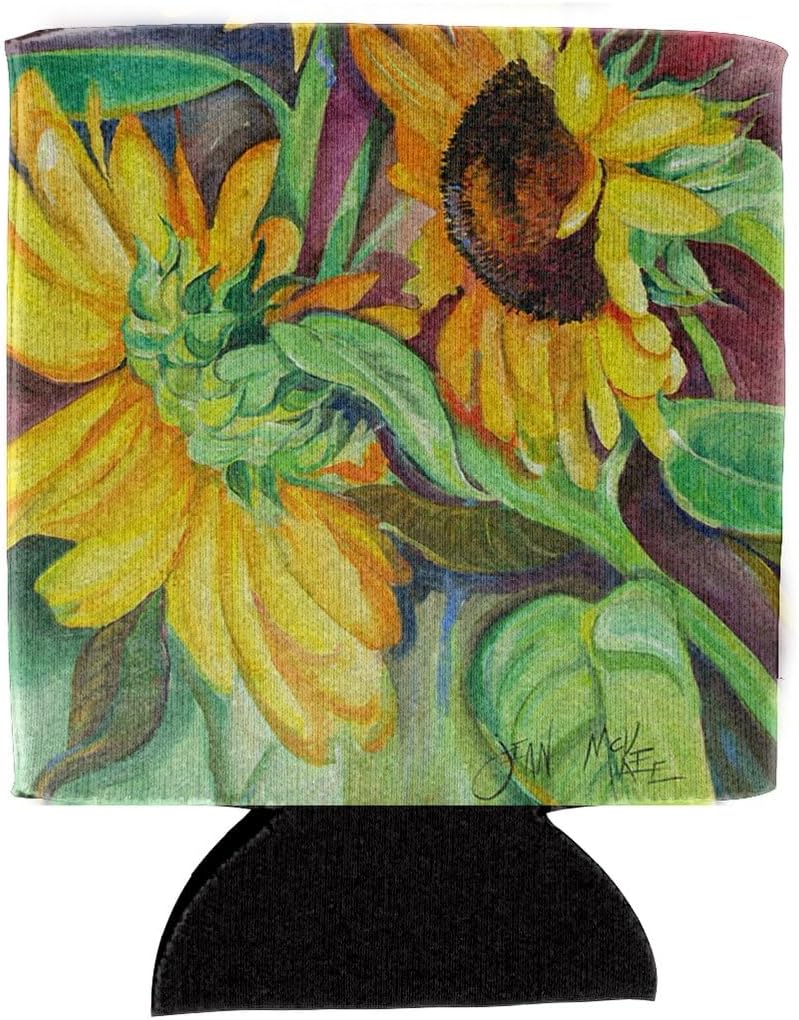 Caroline's Treasures JMK1267CC Sunflowers Can or Bottle Hugger Cooler Washable Drink Sleeve Collapsible Beverage Insulated Holder, Can Hugger, Multicolor