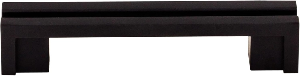 Top Knobs TK55BLK Sanctuary Collection 3-1/2" Flat Rail Pull, Flat Black