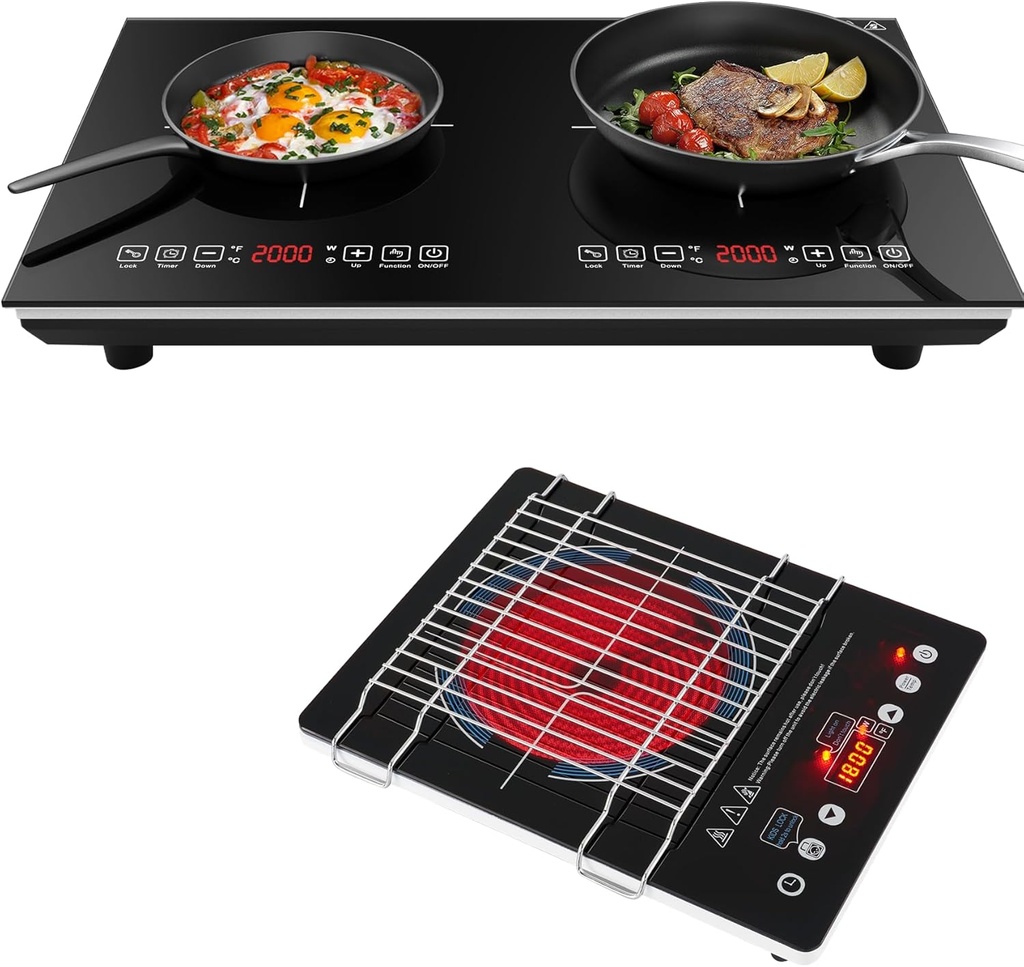 VBGK Double Induction Cooktop and Cooling Rack